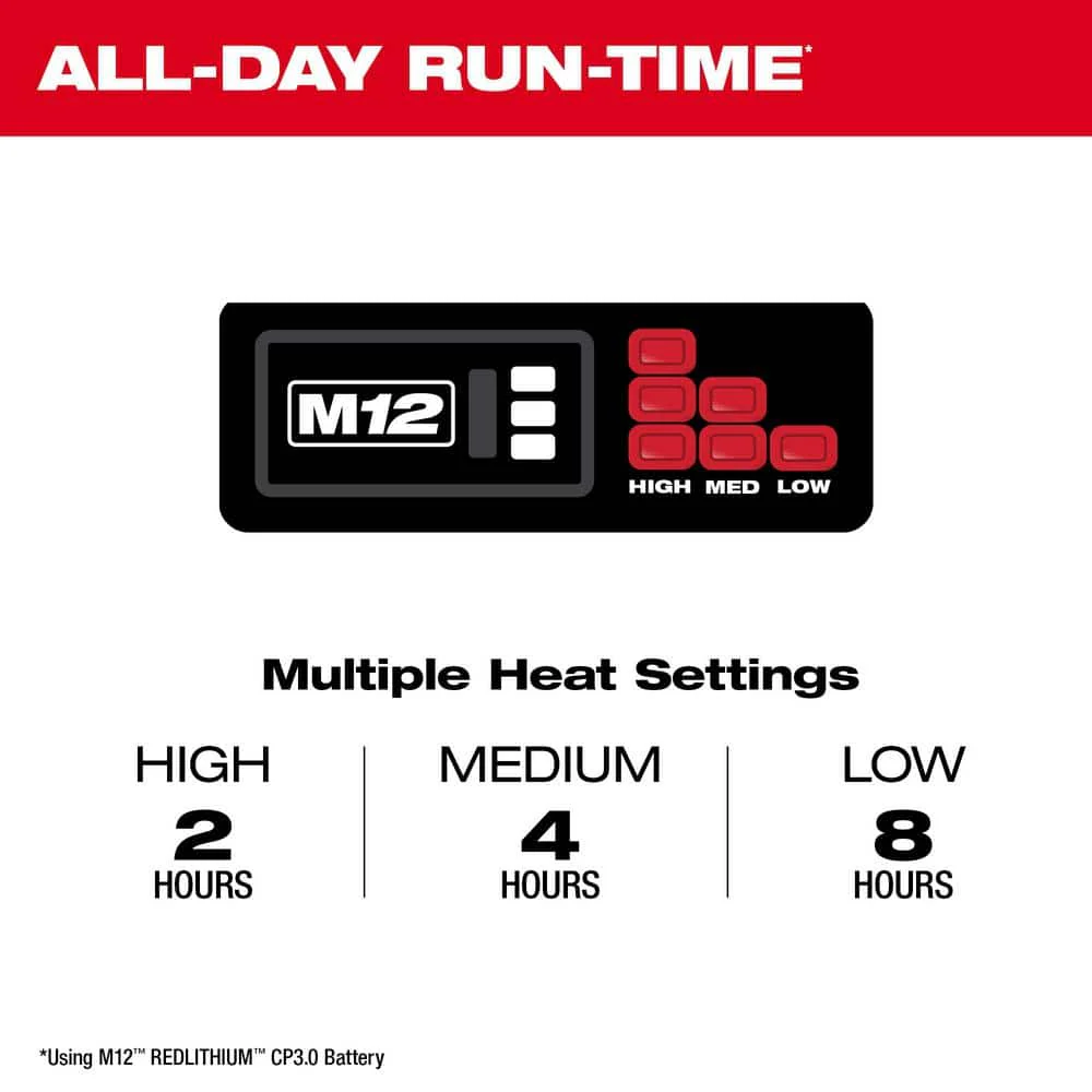 Milwaukee Men’s 2X-Large M12 12-Volt Lithium-Ion Cordless Black Heated Hoodie (Jacket & Battery Holder Only) - Image 5