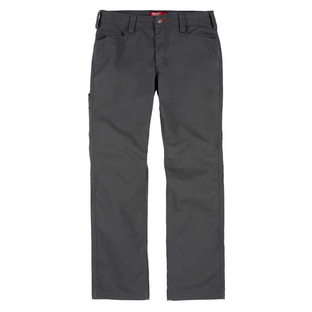 Milwaukee Men's 34x34 Gray Cotton/Polyester Work Pants with 7 Pockets - Image 8