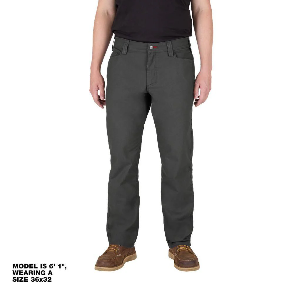 Milwaukee Men's Gray Cotton/Polyester Work Pants with 7 Pockets