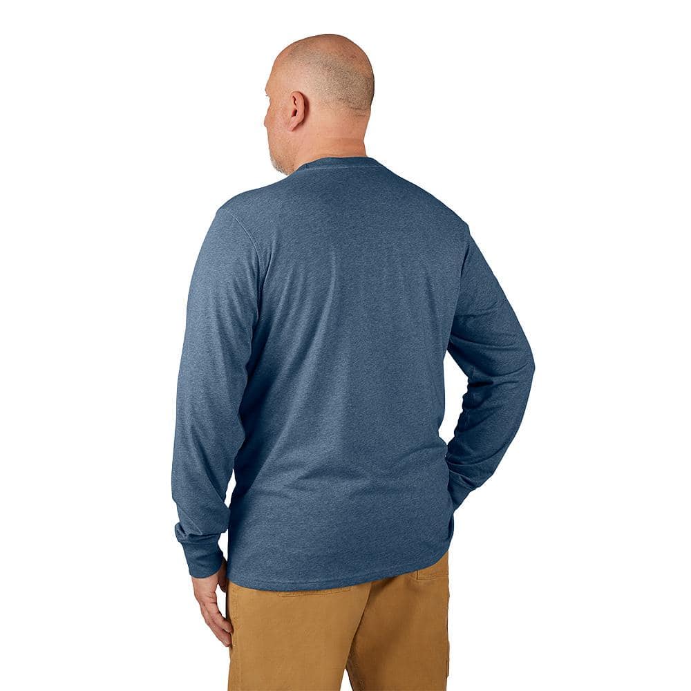 Milwaukee Men's Large Blue Cotton/Polyester Long-Sleeve Hybrid Work T-Shirt (3-Pack) - Image 8