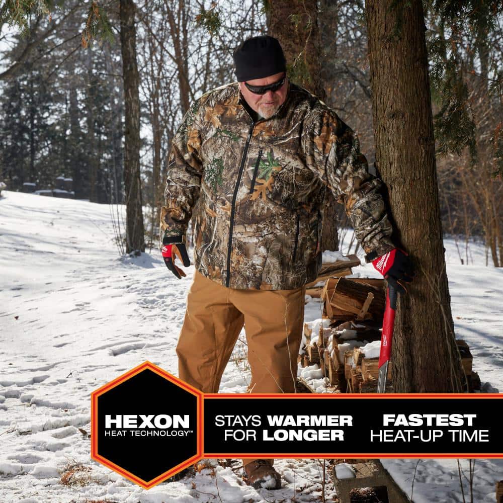 Milwaukee Men's Small M12 12V Lithium-Ion Cordless QUIETSHELL Camo Heated Jacket Kit with (1) 3.0 Ah Battery and Charger - Image 6