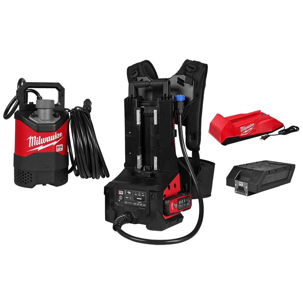 Milwaukee MX FUEL 1HP 2 in. Submersible Pump Kit with Battery Pack and Remote, MXF211-1XC