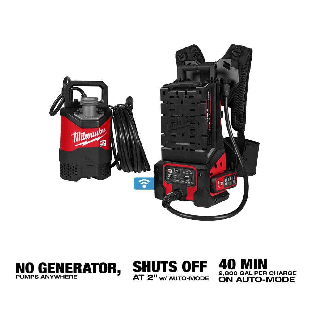 Milwaukee MX FUEL 1HP 2 in. Submersible Pump Kit with Battery Pack and Remote, MXF211-1XC - Image 3