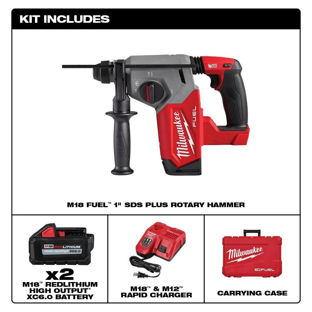 Milwaukee MX FUEL ROCKET Tower Light/Charger Kit with M18 FUEL 1 in. Cordless SDS-Plus Rotary Hammer Kit - Image 2