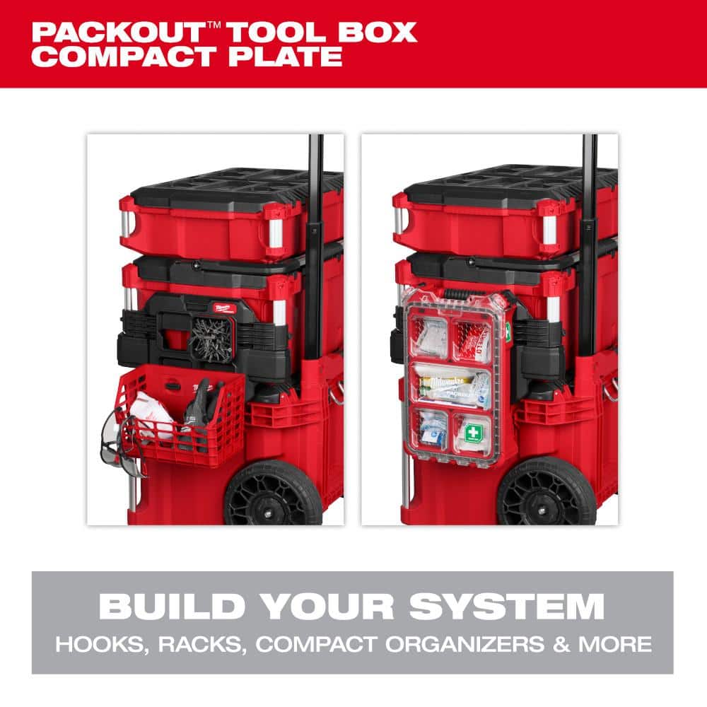Milwaukee PACKOUT Compact Plate Tool Box Rack Attachment, 16.8 in x 9.6 in x 2.6 in - Image 8