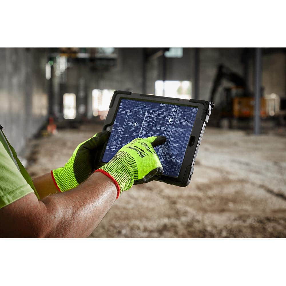 MILWAUKEE Polyurethane Palm Dipped Work Gloves - Small (ANSI Level 3 Abrasion, Touchscreen) - Image 6