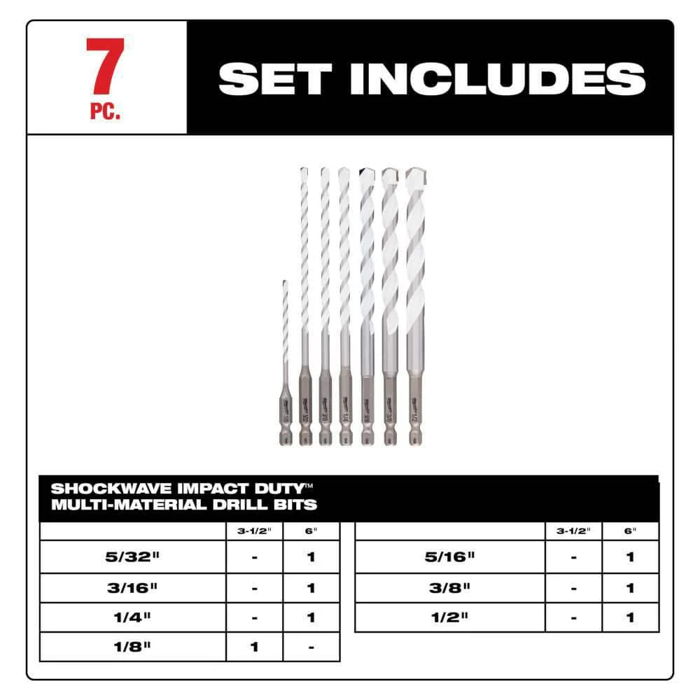 Milwaukee SHOCKWAVE Carbide Multi-Material Drill & Driver Bit Set with PACKOUT Case, 107-Piece (Model 48-20-8899/48-32-4082) - Image 3