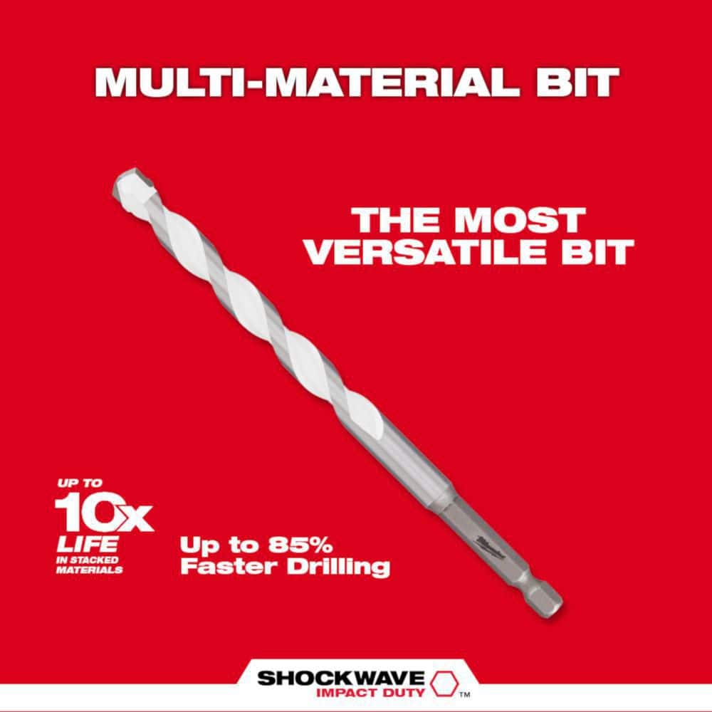 Milwaukee SHOCKWAVE Carbide Multi-Material Drill & Driver Bit Set with PACKOUT Case, 107-Piece (Model 48-20-8899/48-32-4082) - Image 7