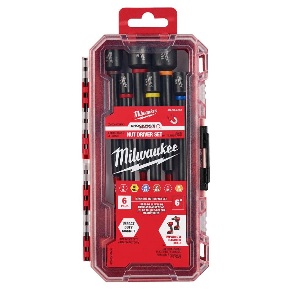 Milwaukee SHOCKWAVE Impact Duty 6 in. Magnetic Nut Driver Set (6-Pieces) - Image 8