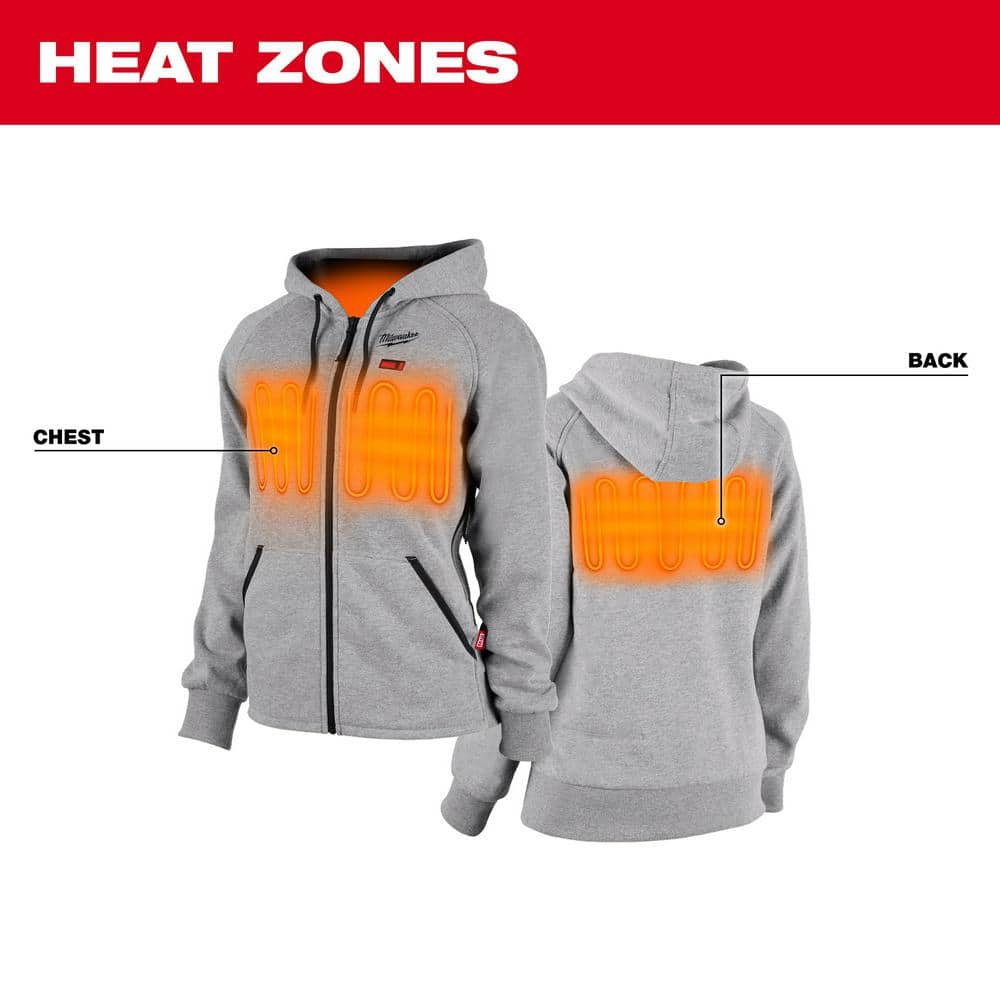 Milwaukee Women’s 2X-Large M12 12-Volt Cordless Gray Heated Hoodie Kit with (1) 2.0Ah Battery & Charger - Image 2