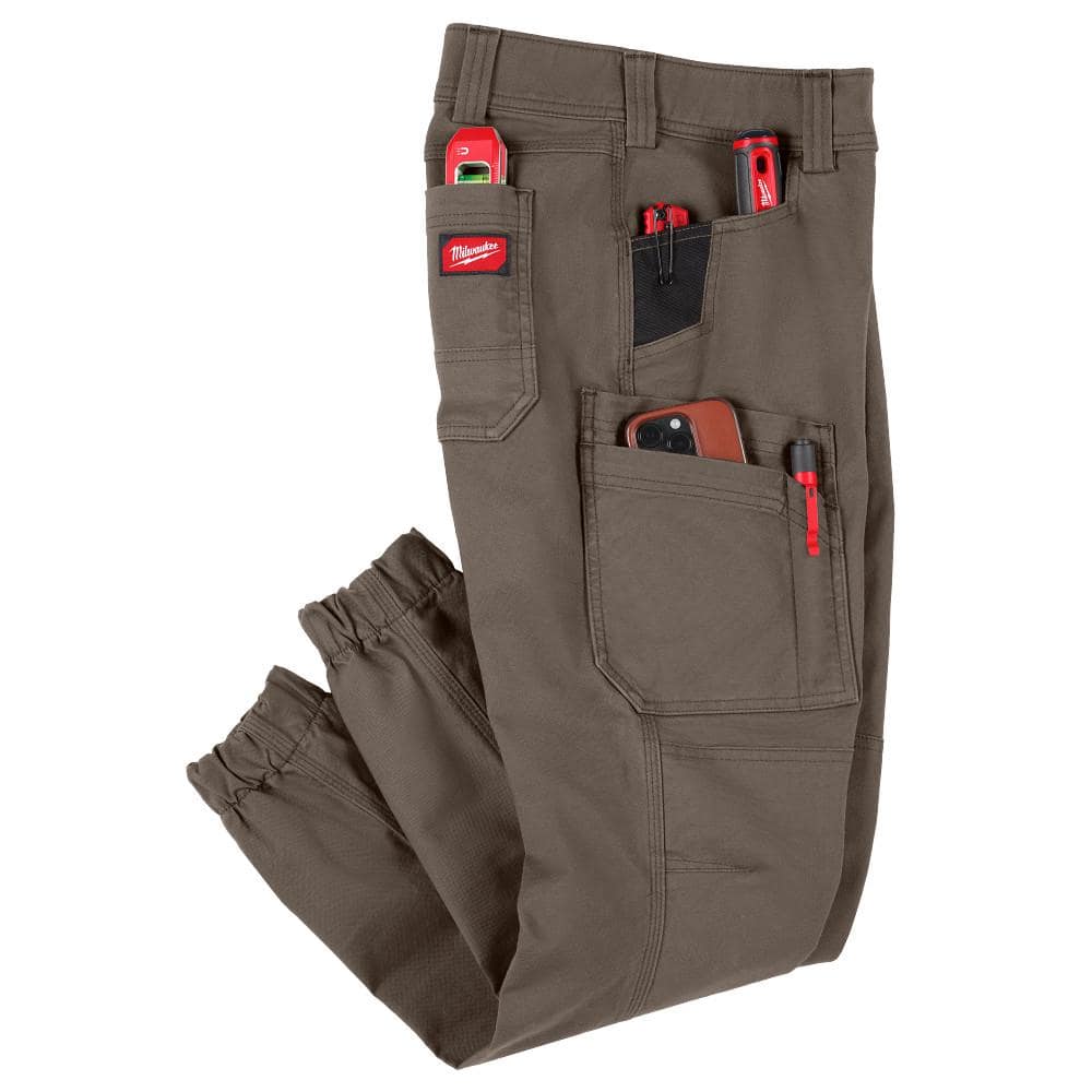 Milwaukee Women’s Brown GRIDIRON Double-Knee Jogger Work Pants with 6 Pockets, 29" Inseam - Image 7