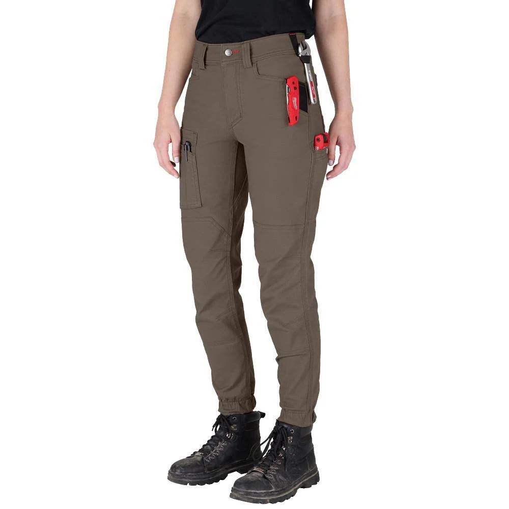 Milwaukee Women’s Brown GRIDIRON Double-Knee Jogger Work Pants with 6 Pockets, 29" Inseam - Image 8