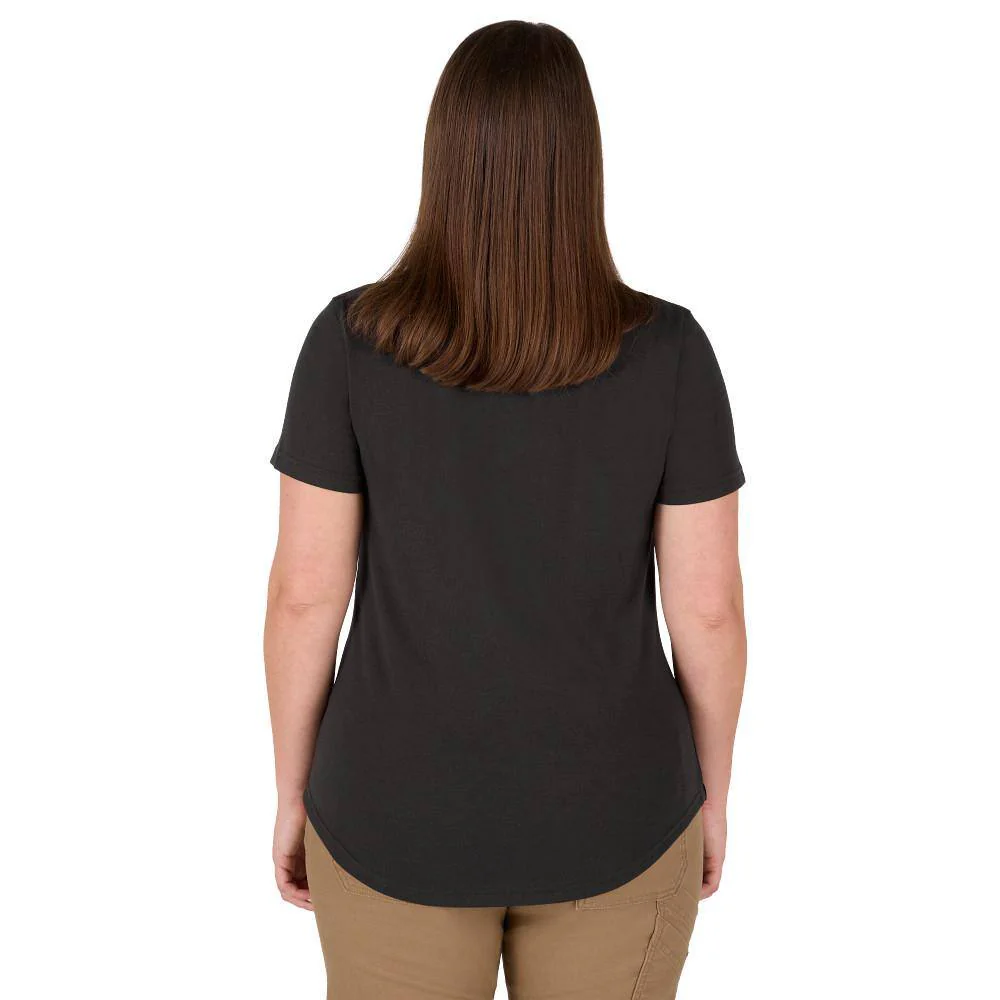 Milwaukee Women's Large Black FREEFLEX Short Sleeve Hybrid Work T-Shirt - Image 7