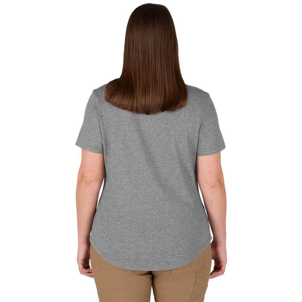 Milwaukee Women’s Large Gray FREEFLEX Short Sleeve Hybrid Work T-Shirt - Image 7