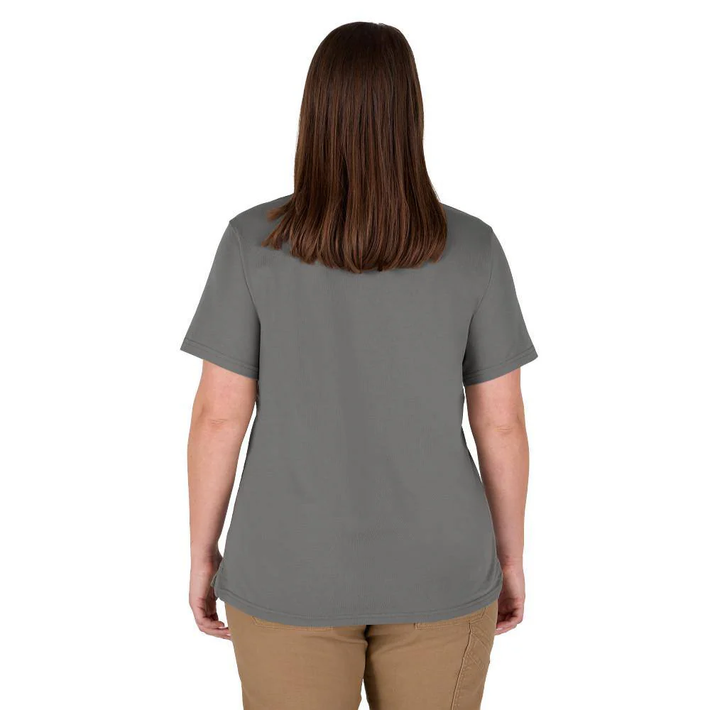 Milwaukee Women’s Large Gray GRIDIRON Short Sleeve Pocket T-Shirt - Image 7