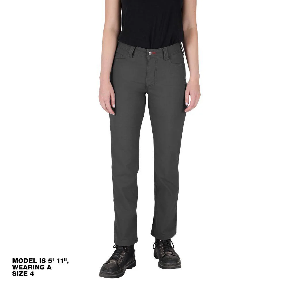 Milwaukee Women's Size 6 Gray Cotton/Polyester Work Pants with 7 Pockets