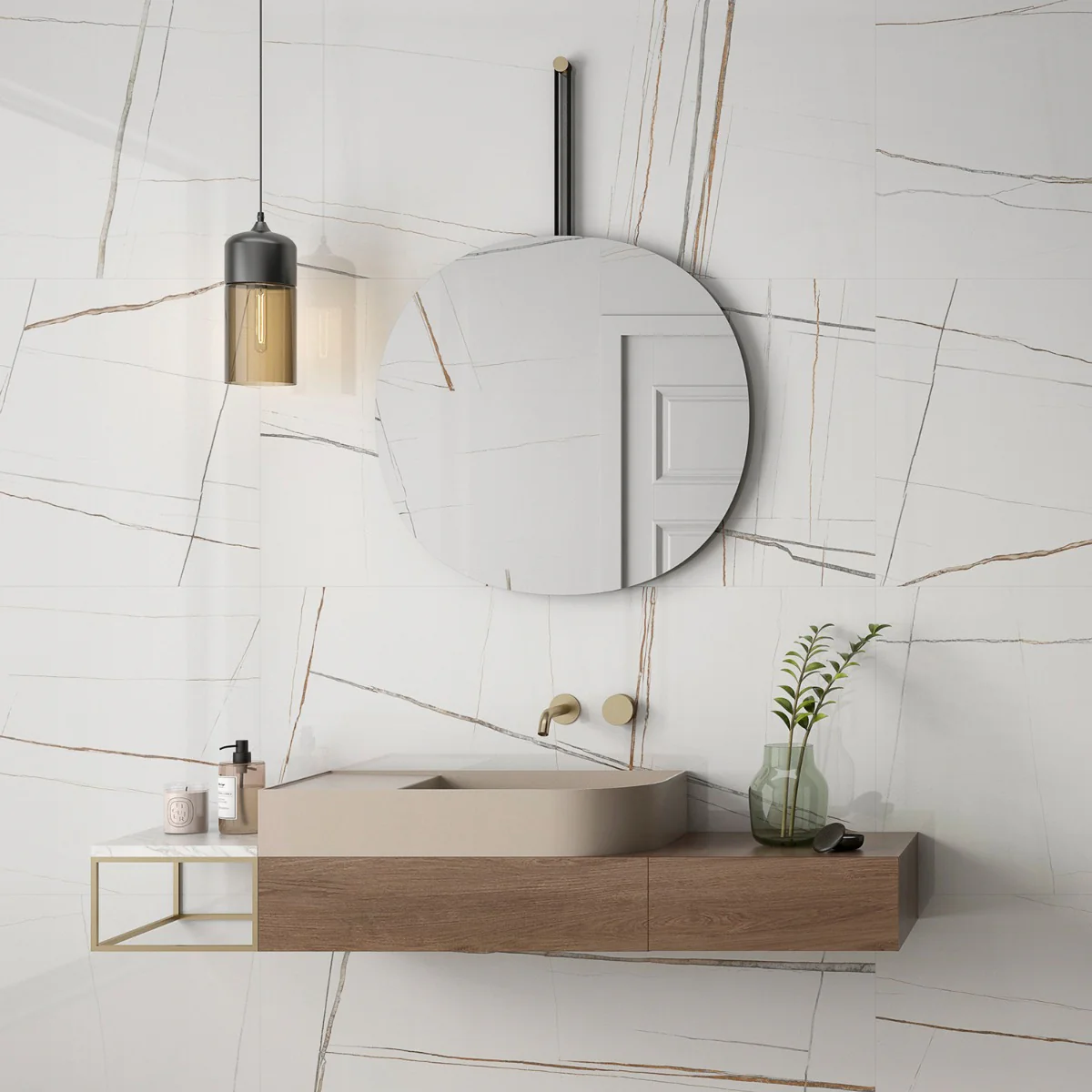 Minera Sahara Blanco White 24x48 Polished Porcelain Tile - Lux Tile - Image 11