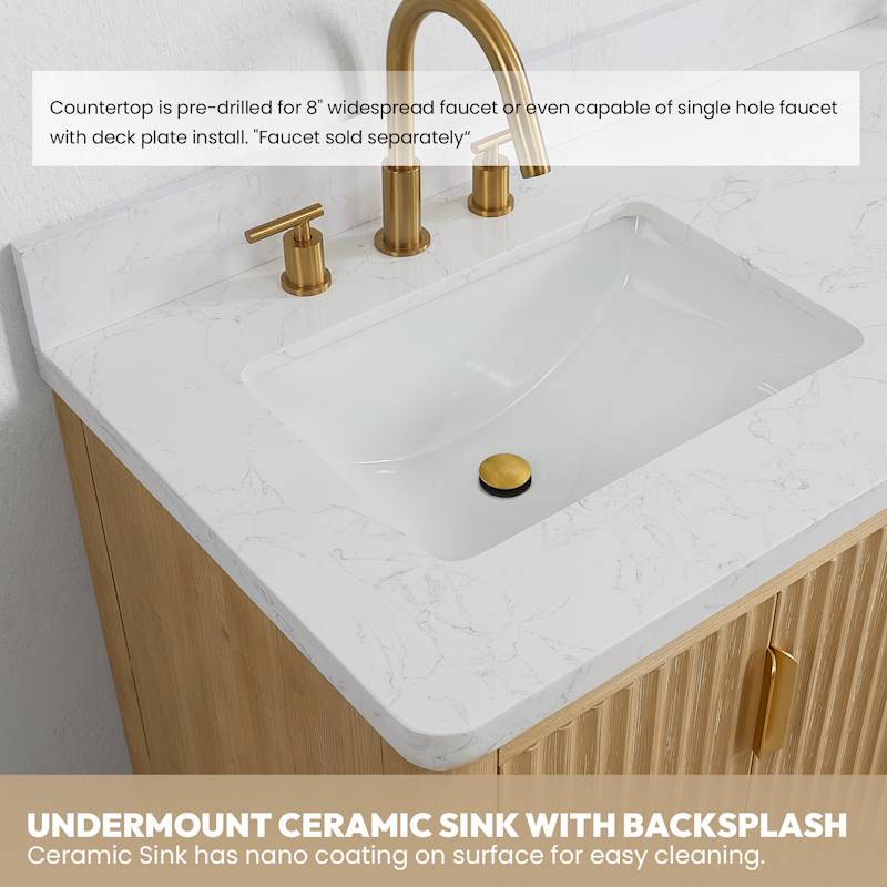 Miseno Cádiz 60" Free Standing Double Basin Vanity Set with Solid Wood Cabinet and Composite Stone Top – Washed Ash Grey - Image 4