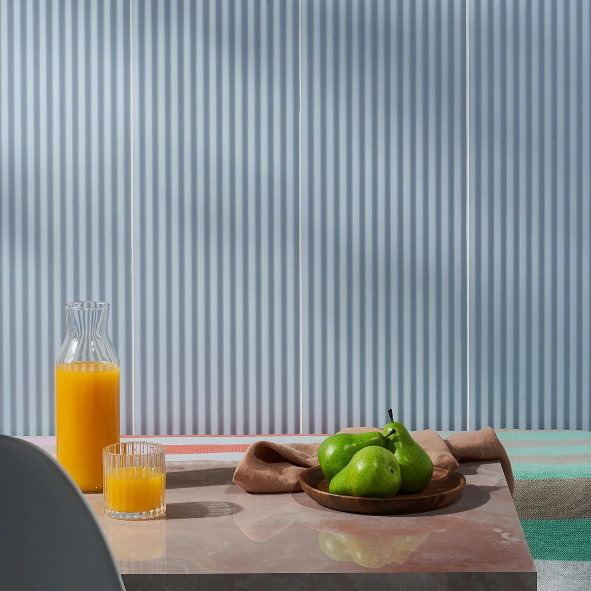 Mod 3D Denim Blue 12x36 Matte Ceramic Tile - Lux Tile - Image 2