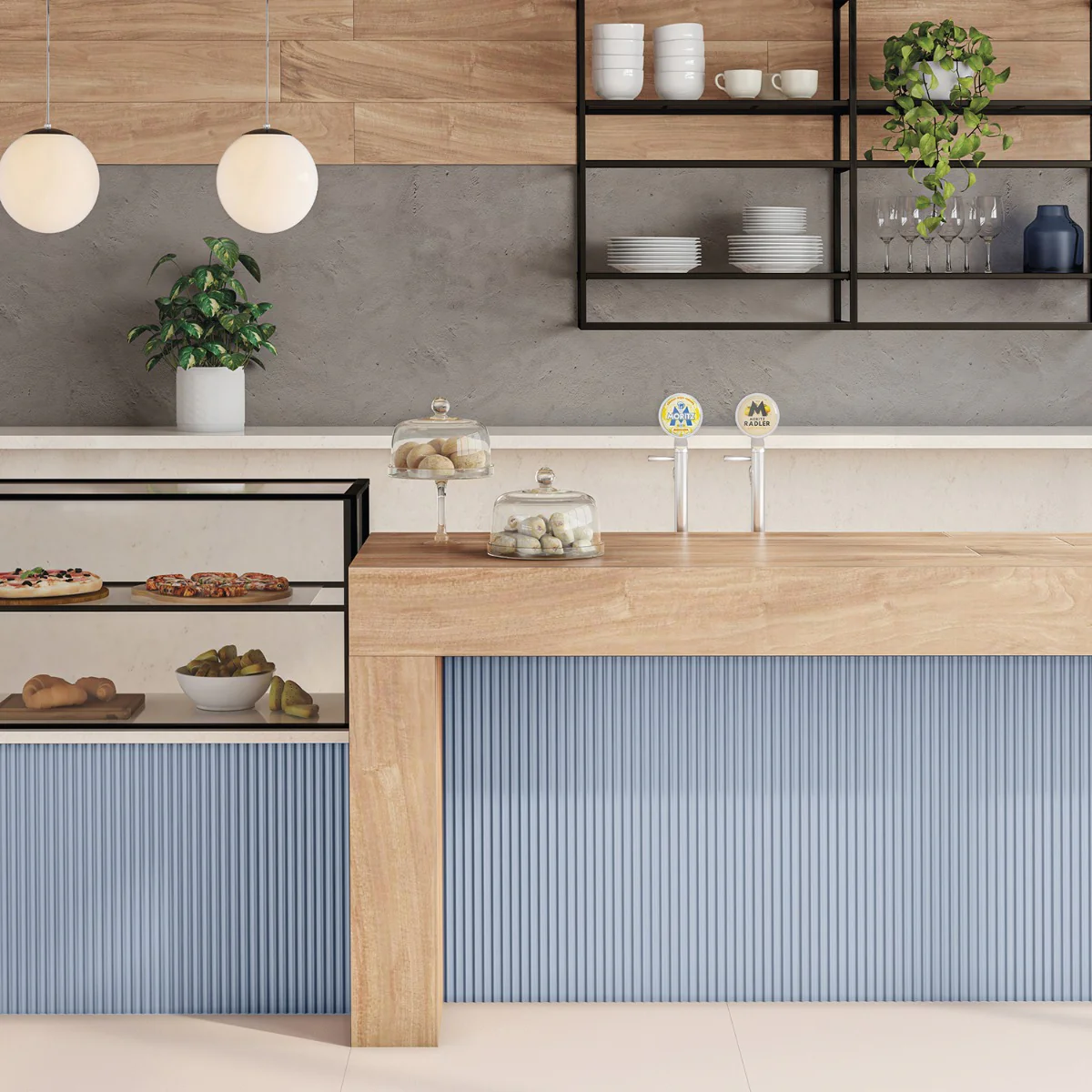 Mod 3D Denim Blue 12x36 Matte Ceramic Tile - Lux Tile - Image 5