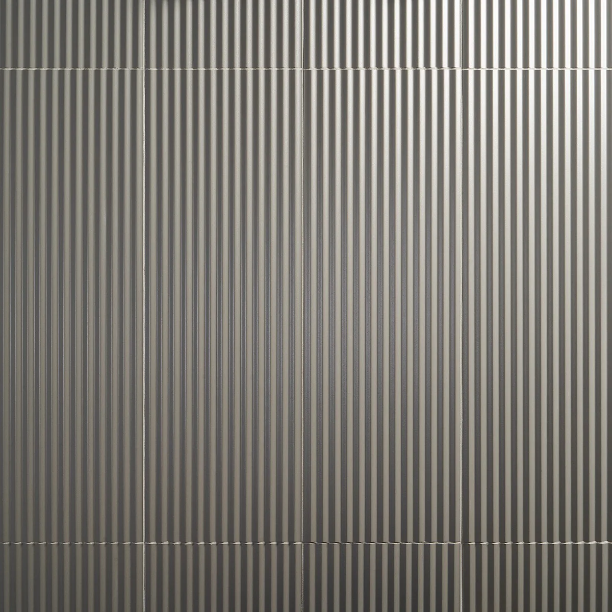 Mod Smoke Gray 12x36 3D Fluted Matte Ceramic Tile - Lux Tile - Image 3