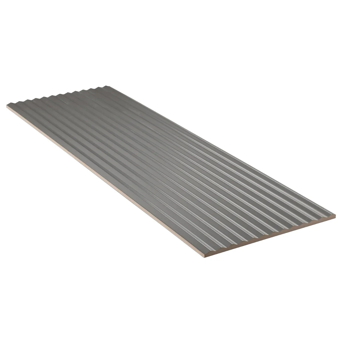 Mod Smoke Gray 12x36 3D Fluted Matte Ceramic Tile - Lux Tile - Image 7