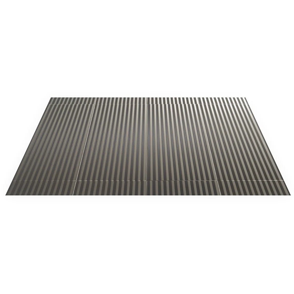 Mod Smoke Gray 12x36 3D Fluted Matte Ceramic Tile - Lux Tile - Image 9