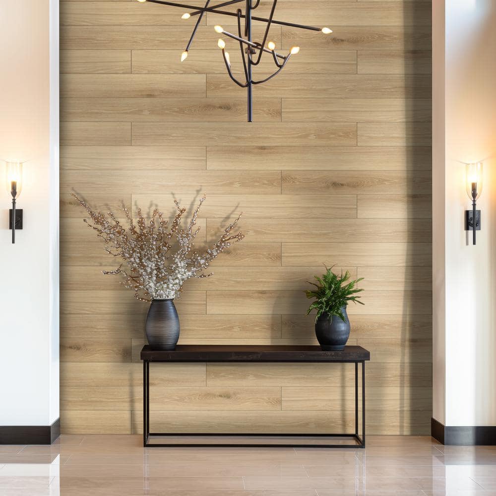 Modena Natural Beige 9 in. x 47 in. Matte Porcelain Floor Tile (11.75 sq. ft./Case) - Image 2