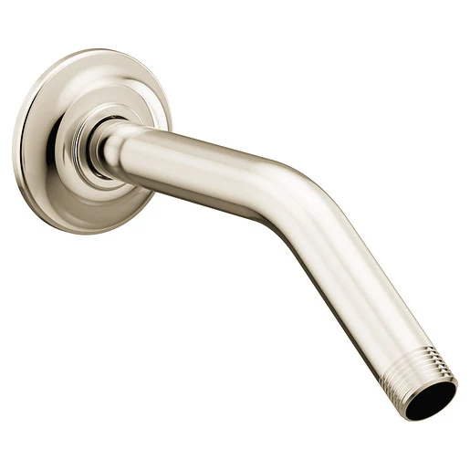 Moen 1-in Polished Nickel Shower Arm, 8-in Length, IPS 1/2" Connections (S122NL)