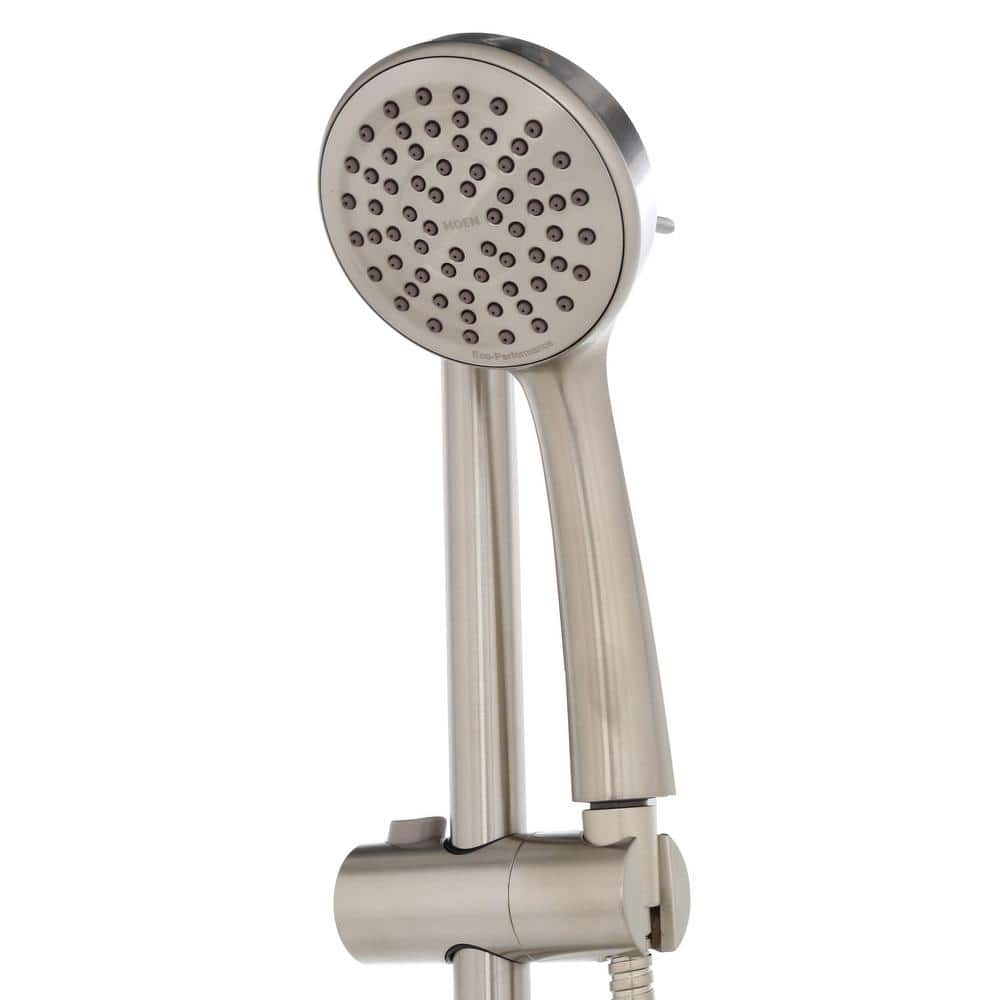 MOEN 1-Spray Eco-Performance 4 in. Hand Shower with 24 in. Slide Bar, Brushed Nickel - Image 4