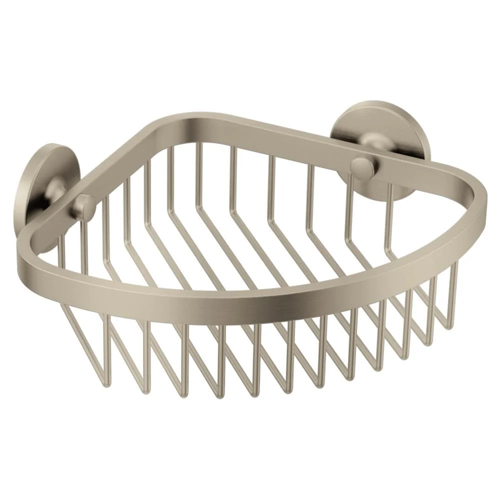 Moen 2.875-in H Screw-Mount Stainless Steel Brushed Nickel Corner Shower Caddy