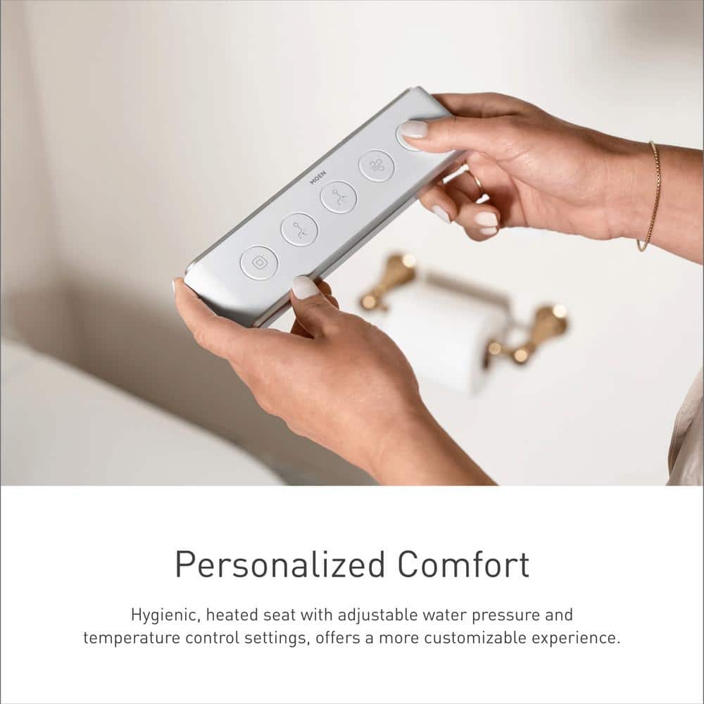 MOEN 3-Series Elongated Bidet Toilet in White with Heated Water and Remote Control - Image 10
