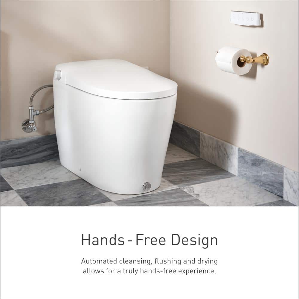 MOEN 3-Series Elongated Bidet Toilet in White with Heated Water and Remote Control - Image 4