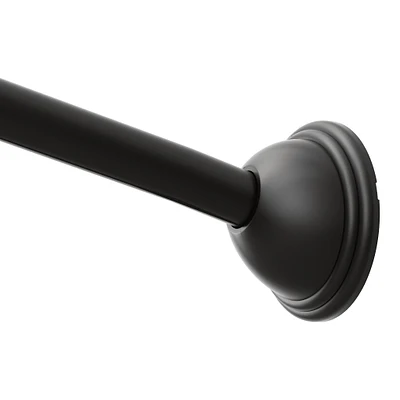 Moen 54-in to 72-in Matte Black Fixed Single Curve Shower Rod - Image 2