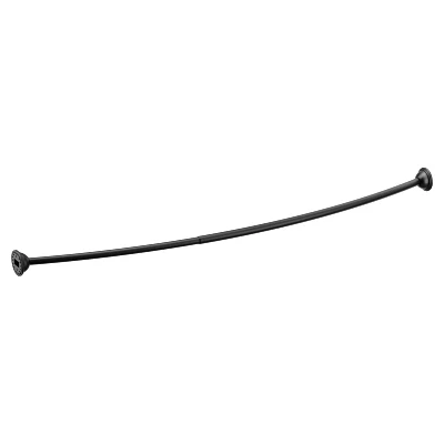 Moen 54-in to 72-in Matte Black Fixed Single Curve Shower Rod - Image 5