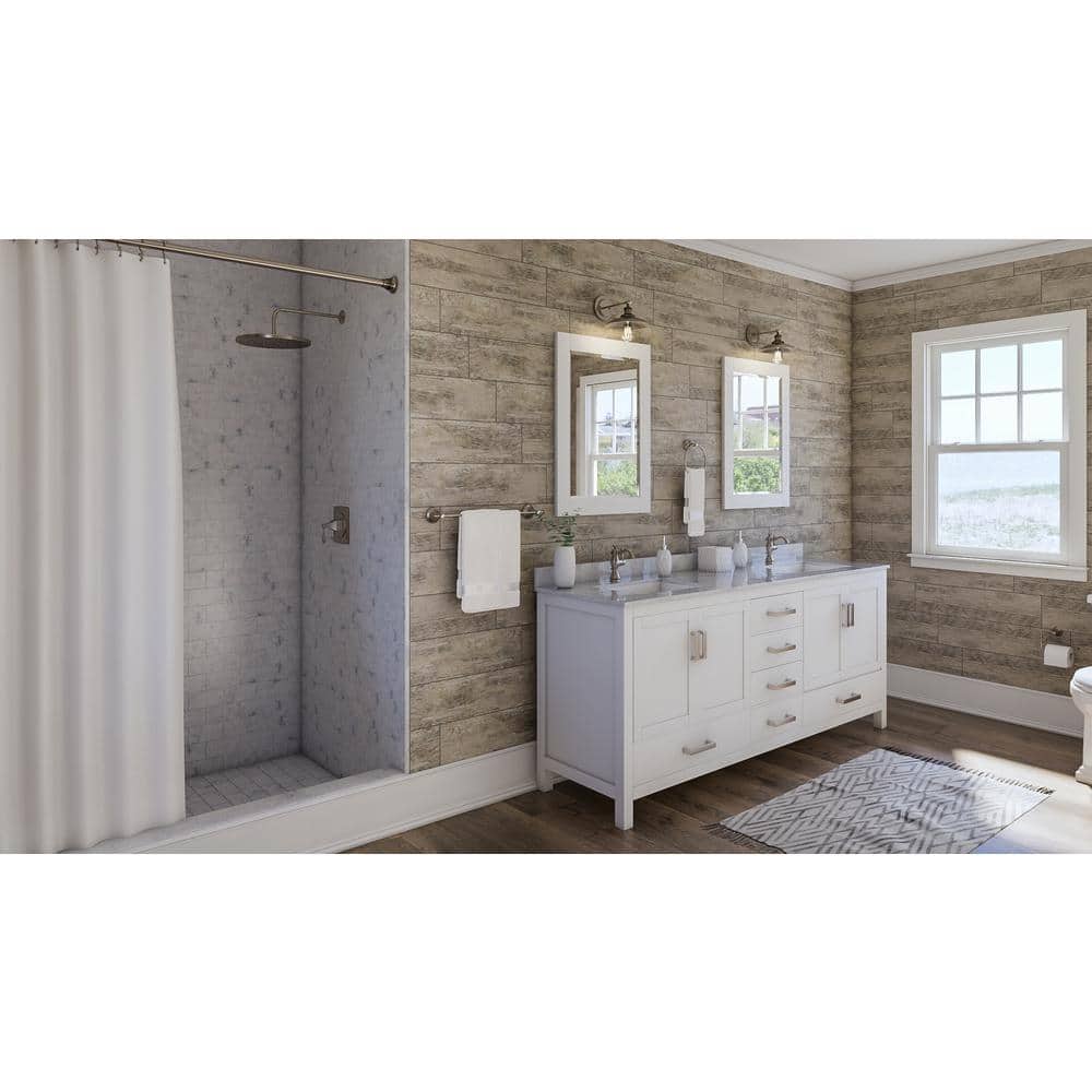 Moen 72 in. Adjustable Straight Decorative Tension Shower Rod in Brushed Nickel - Image 5
