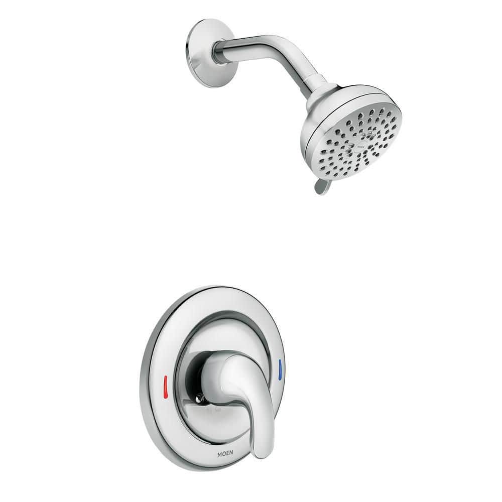 MOEN Adler Single-Handle 4-Spray Shower Faucet with Valve in Chrome (Valve Included)