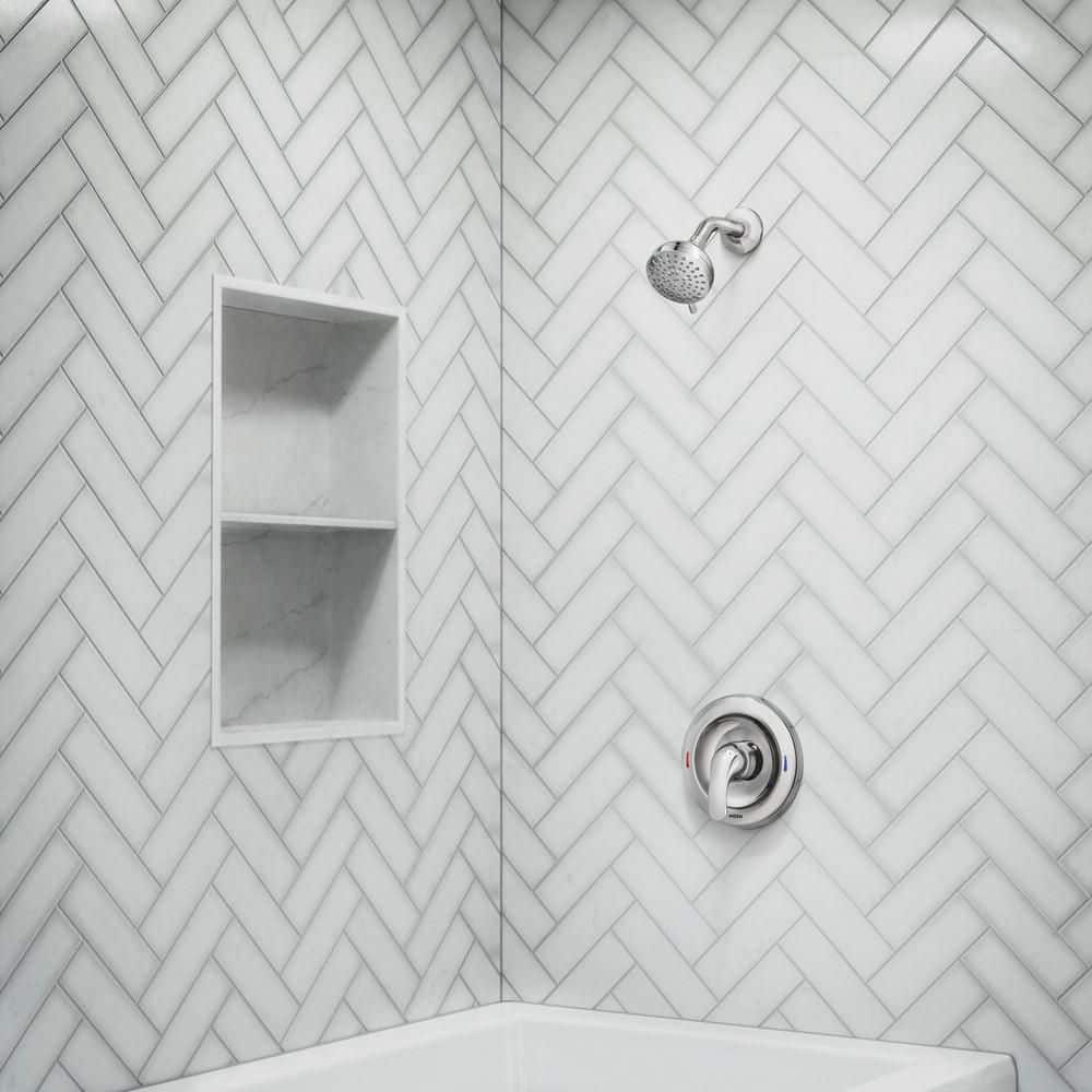 MOEN Adler Single-Handle 4-Spray Shower Faucet with Valve in Chrome (Valve Included) - Image 2