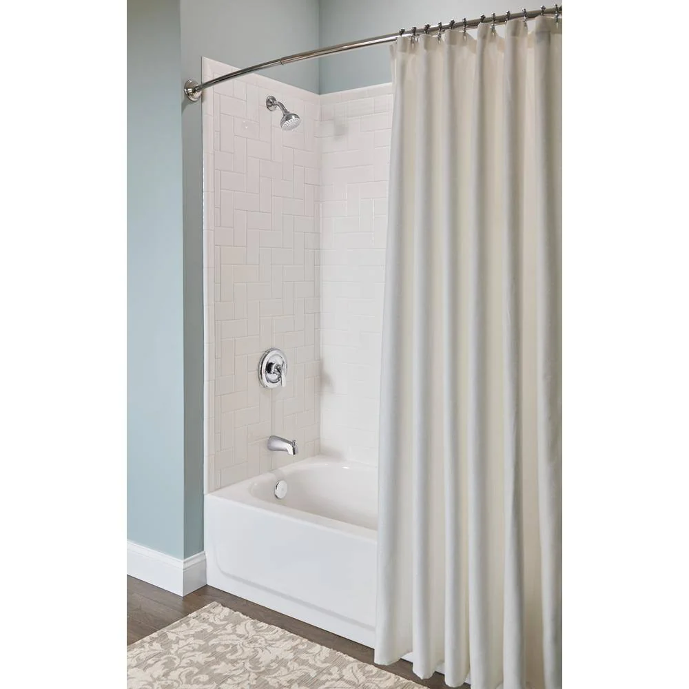 Moen Adler Single-Handle 4-Spray Tub and Shower Faucet with Shower Rod in Chrome (Valve Included) - Image 2