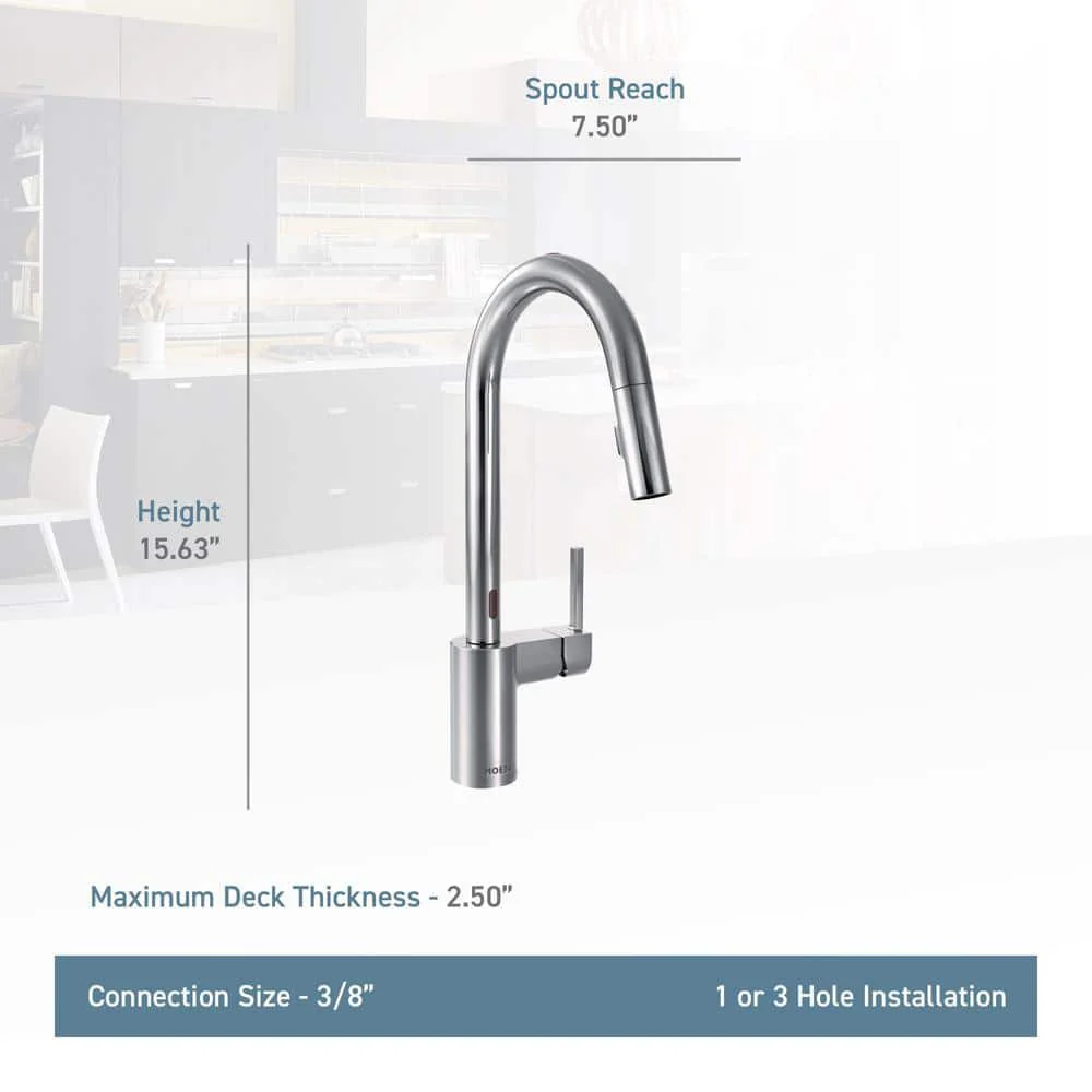 Moen Align Single-Handle Touchless Pull-Down Sprayer Kitchen Faucet with MotionSense and Power Clean, Spot Resist Stainless - Image 4