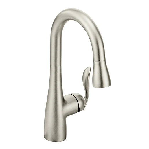 Moen Arbor Single-Handle Pull-Down Bar Faucet with Reflex and Power Clean, Spot Resist Stainless, 5995SRS - Image 2
