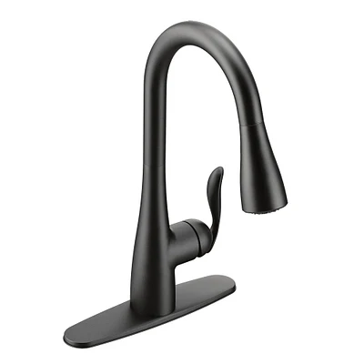 Moen Arbor Single-Handle Pull-Down Kitchen Faucet with Reflex, Power Boost and Soap/Lotion Dispenser, Matte Black - Image 7