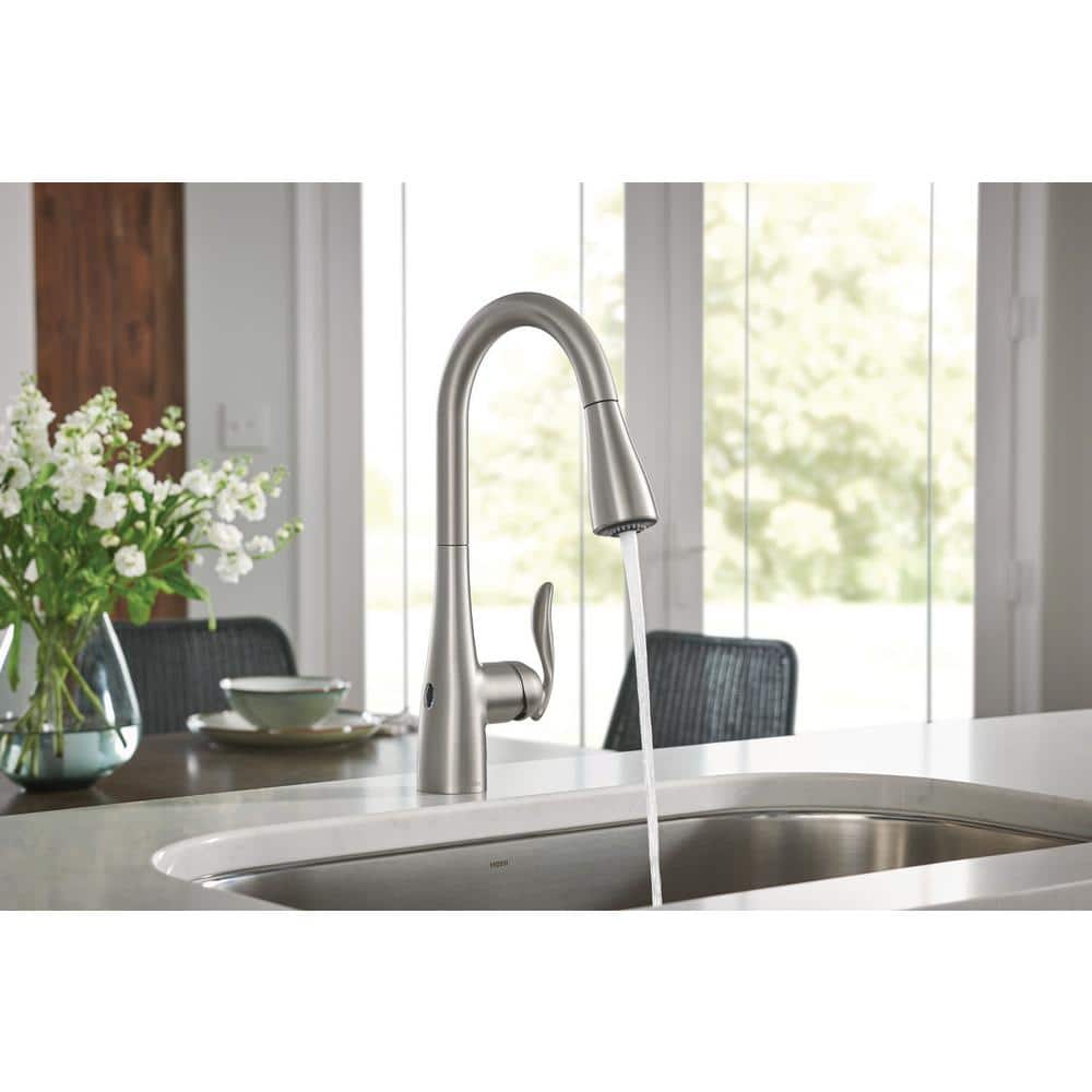Moen Arbor Touchless Single-Handle Pull-Down Sprayer Kitchen Faucet with MotionSense Wave, Spot Resist Stainless, 15.5 in Height - Image 2