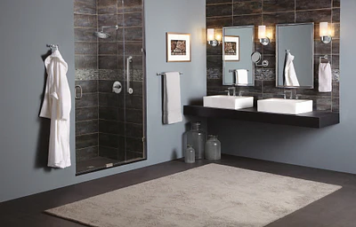 Moen Arris 13.85-in x 8.9-in Chrome Double-Sided Magnifying Wall-Mounted Vanity Mirror - Image 6