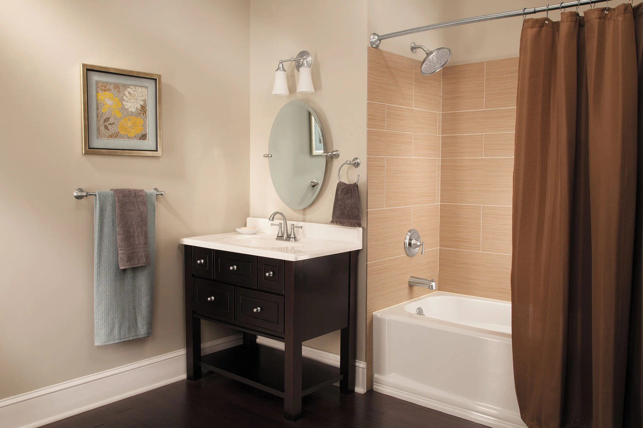 Moen Ashville Single-Handle 1-Spray Tub and Shower Faucet with Valve, Mediterranean Bronze (Valve Included) - Image 4