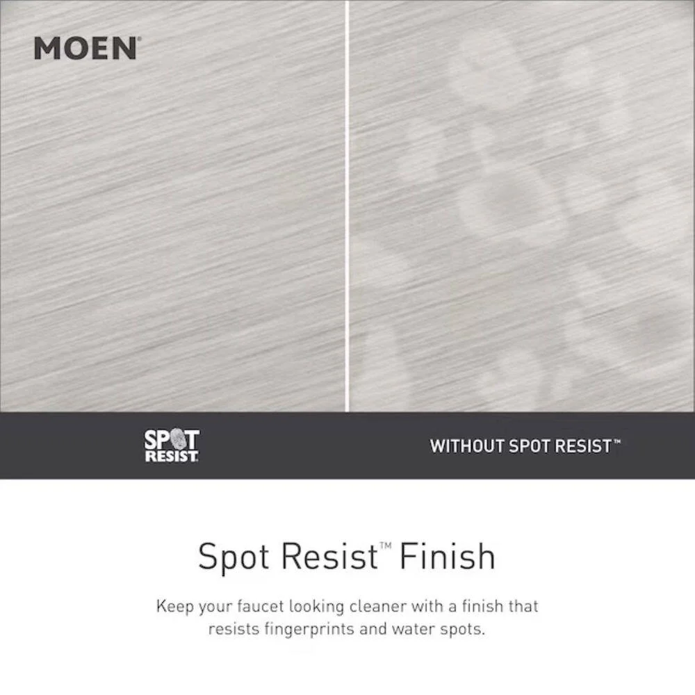 MOEN Avira 4-Spray 4.1 in. Single Wall Mount Fixed Shower Head in Spot Resist Brushed Nickel - Image 5