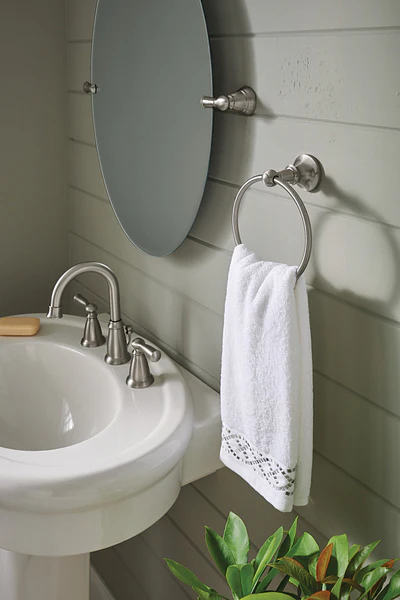Moen Banbury 8 in. Widespread 2-Handle High-Arc Bathroom Faucet in Spot Resist Brushed Nickel - Image 2