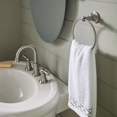 Moen Banbury 8 in. Widespread 2‑Handle High‑Arc Bathroom Faucet, Spot Resist Brushed Nickel (2‑Pack Combo) - Image 3