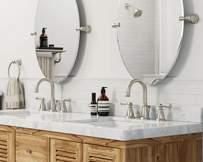 Moen Banbury 8 in. Widespread 2‑Handle High‑Arc Bathroom Faucet, Spot Resist Brushed Nickel (2‑Pack Combo) - Image 6