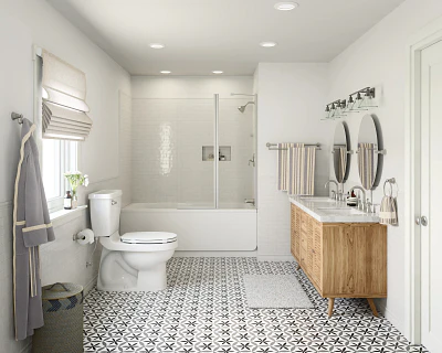 Moen Banbury 8 in. Widespread 2‑Handle High‑Arc Bathroom Faucet, Spot Resist Brushed Nickel (2‑Pack Combo) - Image 7